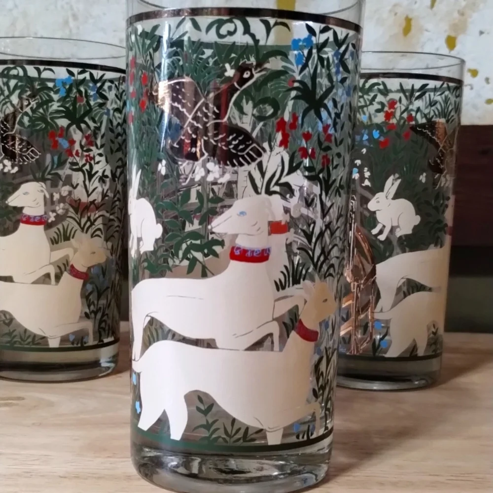 1960s Vintage UNIQUE Cera Unicorn Highball Glasses 1964 - Picture 6 of 8